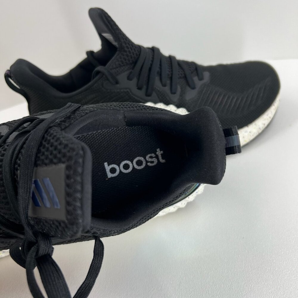 Adidas Alphaboost Running Shoes Men 10 Speckled Iridescent Breathable Core Black - Picture 13 of 14